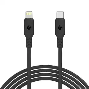 Cable de Silicona Líquida (USB-C - Lightning) Negro