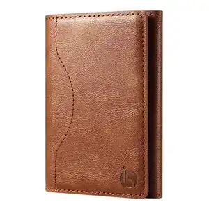 Portefeuille en Cuir MagSafe Marron