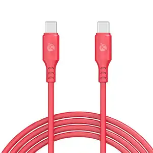 Cabo Silicone Líquido USB-C - USB-C Vermelho