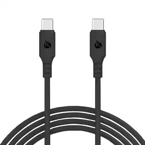 Kabel van Vloeibare Siliconen (USB-C - USB-C) Zwart