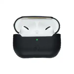 Leren AirPods Pro 2 hoesje Zwart