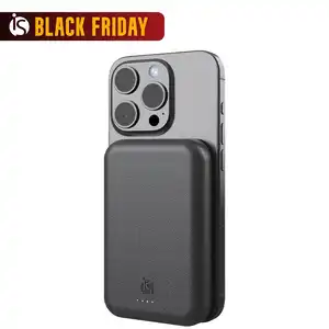 Powerbank em Pele Pu Preto