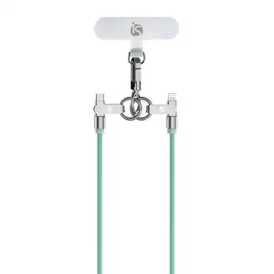 Siliconen lanyard met USB-C-oplaadfunctie Jade USB C   Lightning