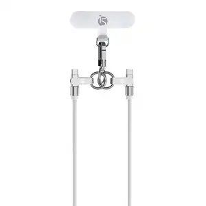 Cordón de Silicona con Carga USB-C para celular USB C   USB C White
