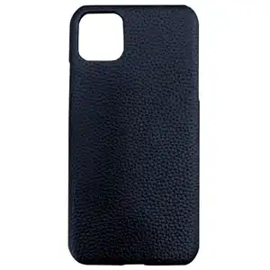 Gepersonaliseerde iPhone-leerlaag iPhone 12 Pro Kleurloze letters Pacific Blue