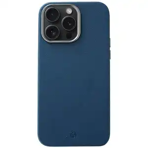 Magsafe leren hoesje Blauw iPhone 16 Pro Max