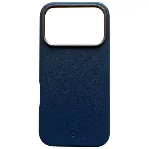 Magsafe leren hoesje Blauw iPhone 17 Pro