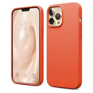 Coque en Silicone Liquide Magsafe pour iPhone 13 Pro Orange