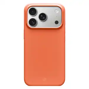 Coque en Silicone Liquide Magsafe pour iPhone 17 Pro Max Orange