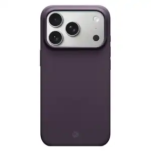 Coque en Silicone Liquide Magsafe pour iPhone 17 Pro Max Violet Foncé