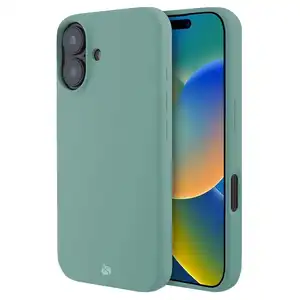 Coque en Silicone Liquide Magsafe pour iPhone 16 Plus Vert