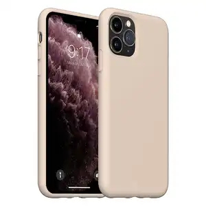 Vloeibare Siliconen MagSafe-hoes voor iPhone 11 Pro Zand