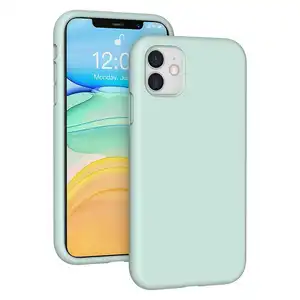 Funda en Silicona Líquida Magsafe iPhone Azul Claro 11