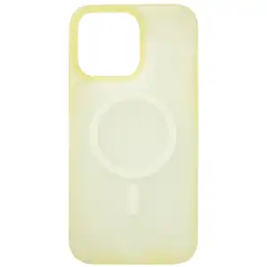 Capa Transparente MagSafe Colorida Amarelo iPhone 14 Pro Max