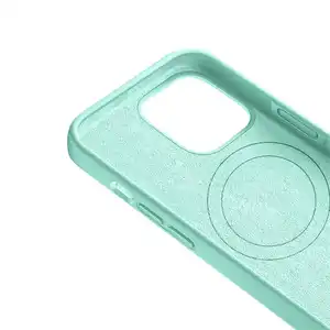 Coque en Silicone Liquide Magsafe pour iPhone Bleu Clair 14 Pro