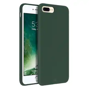 Vloeibare Siliconen MagSafe-hoes voor iPhone Groen 7 Plus