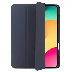 Coque iPad en Cuir Bleu Foncé 10.9"   10 (2022)