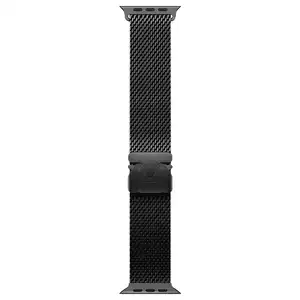 Magnetische Siliconen Band Voor Apple Watch 42   49mm Zwart