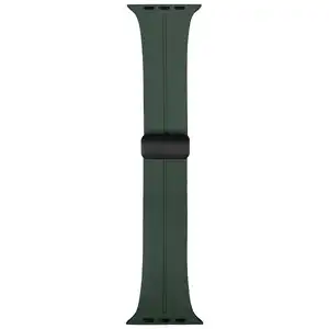 Magnetische Siliconen Band Voor Apple Watch 42   49mm Groen
