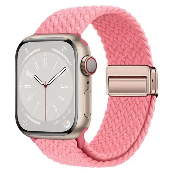 Correa Trenzada para Apple Watch 42 49mm Rosa