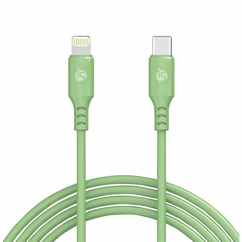 Cabo Silicone Líquido USB-C - Lightning Verde