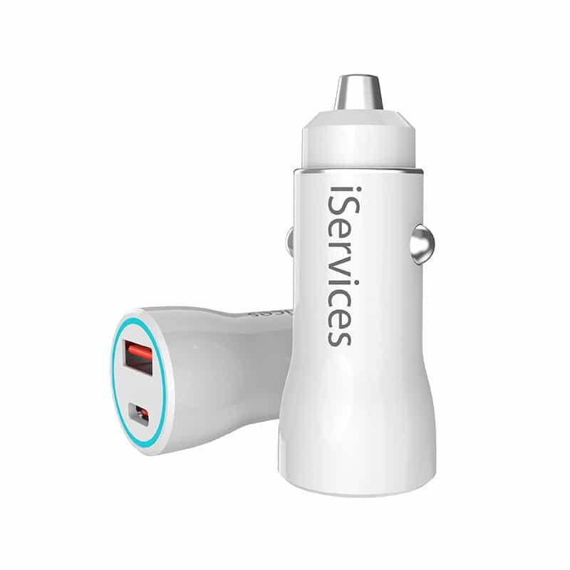 Carregador de Isqueiro USB + USB C