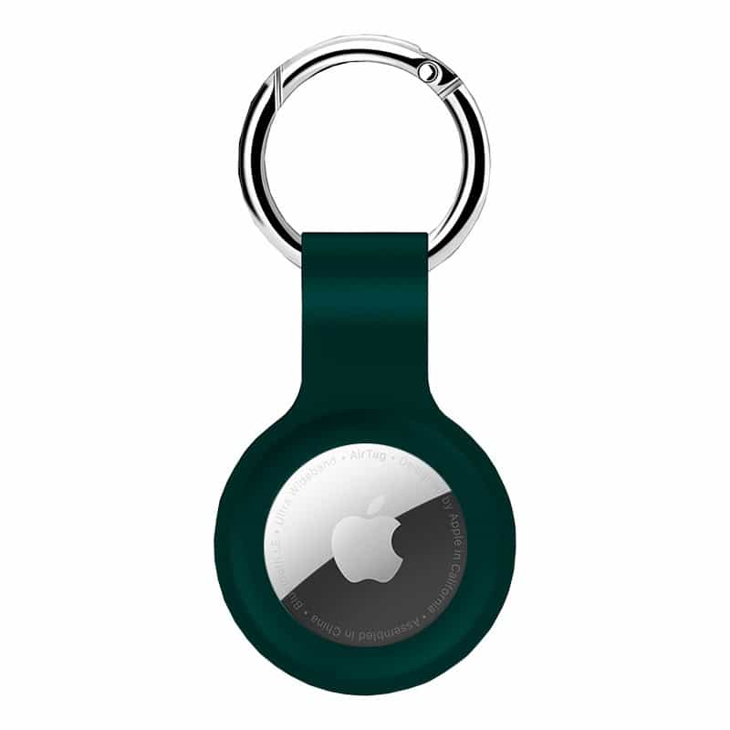 Porta-Chaves em Silicone Líquido AirTag Verde