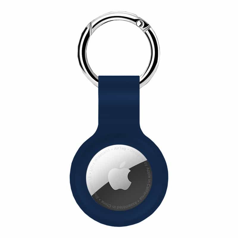 Porte-clés en silicone liquide AirTag Bleu
