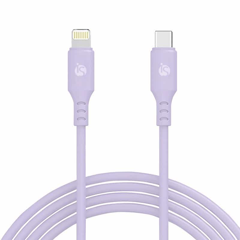 Cabo Silicone Líquido USB-C - (Lightning e USB-C) Lavanda USB C   Lightning
