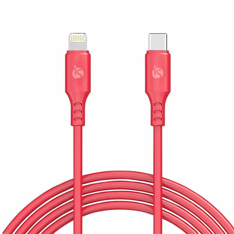 Cable USB-C - (Lightning y USB-C) USB C   Lightning Vermelho