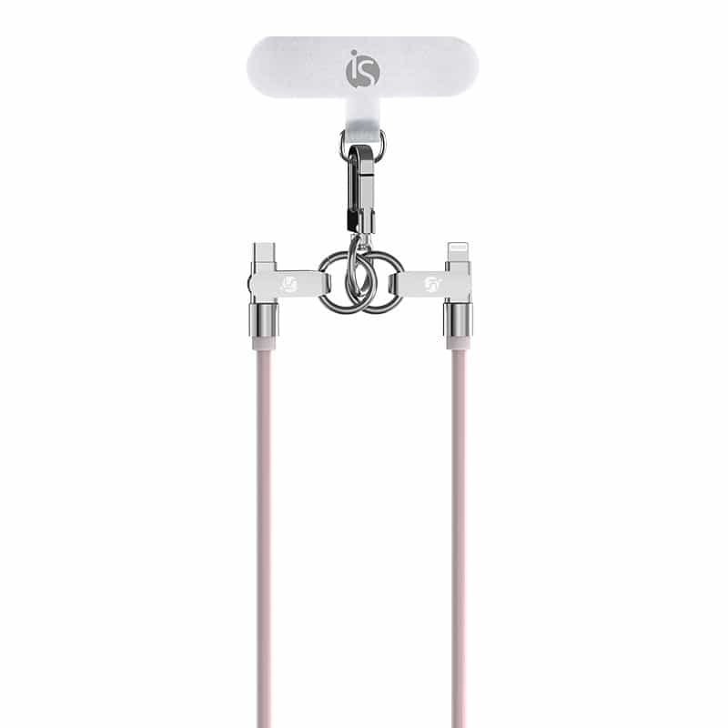 Cordón de Silicona con Carga USB-C para celular Rose USB C   Lightning