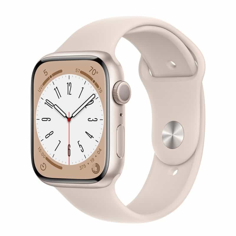 Apple Bekijk serie 8 41 mm GPS + mobiel Heel goed Sterrenlicht