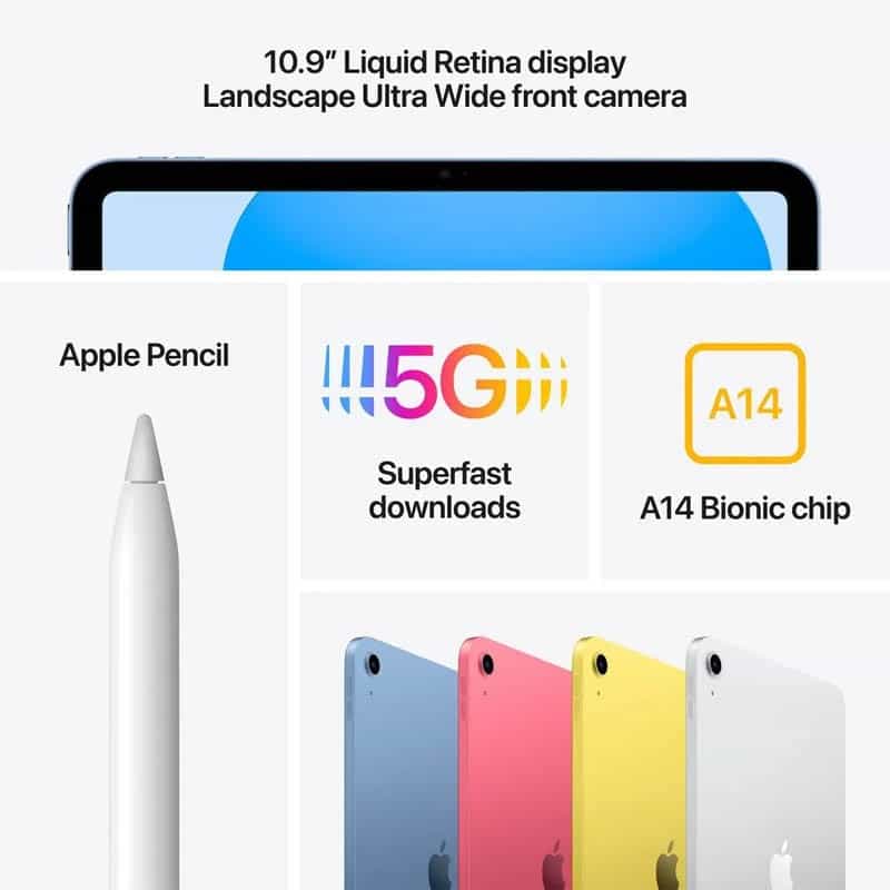 iPad Air 2022 (5e generatie) 64 GB Blauw Heel goed Wifi