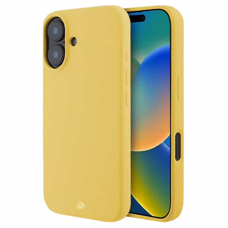 Coque en Silicone Liquide Magsafe pour iPhone 17 Jaune