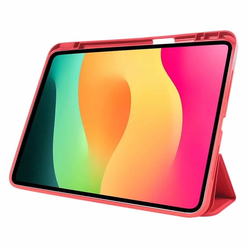 Capa em Pele para iPad 9.7"   2 / 3 / 4  (2011, 2012) Vermelho