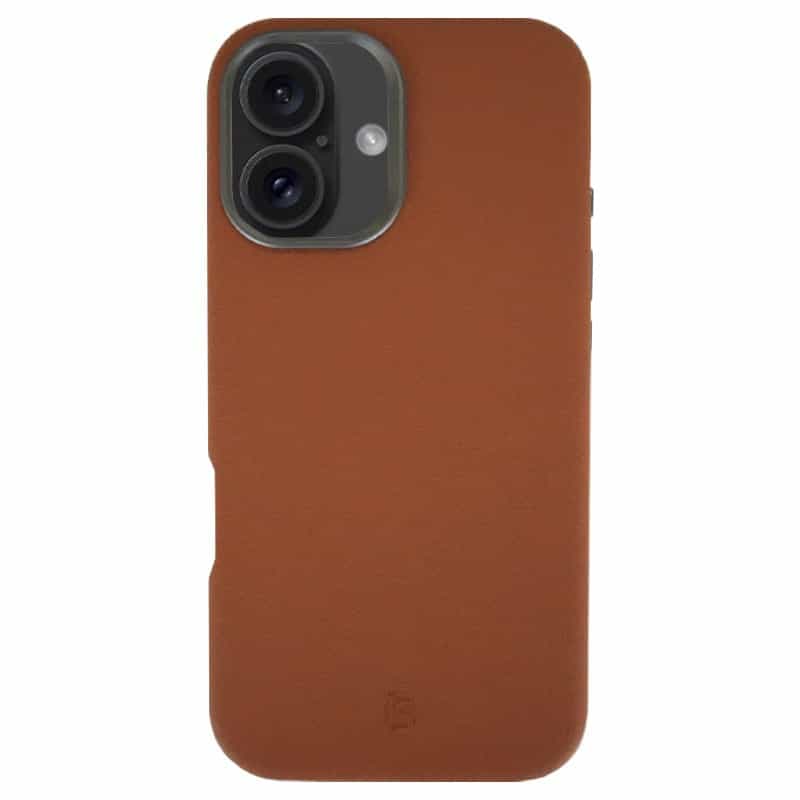 Capa em Pele Magsafe Castanho iPhone 16