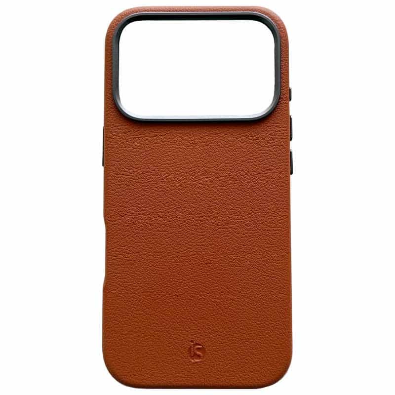 Coque en cuir MagSafe iPhone 17 Pro Marron