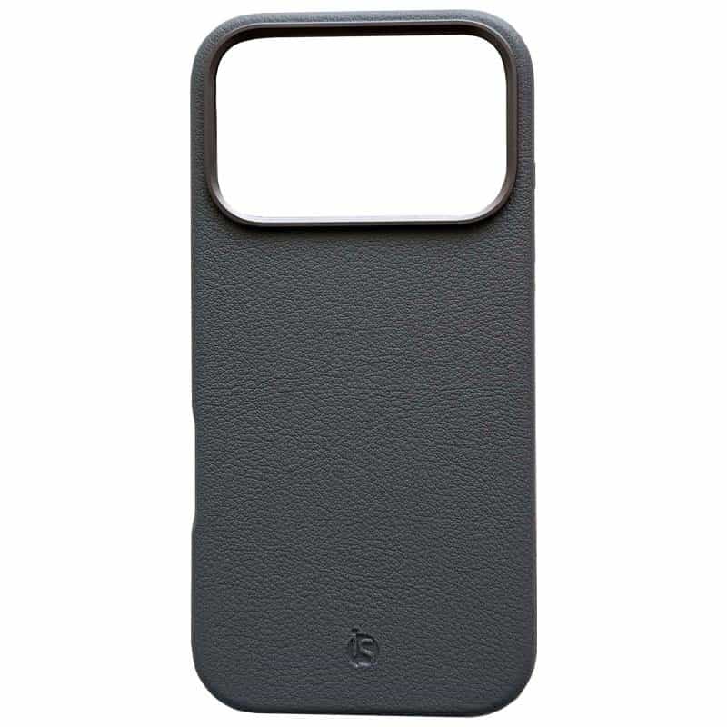Coque en cuir MagSafe Gris iPhone 17 Pro