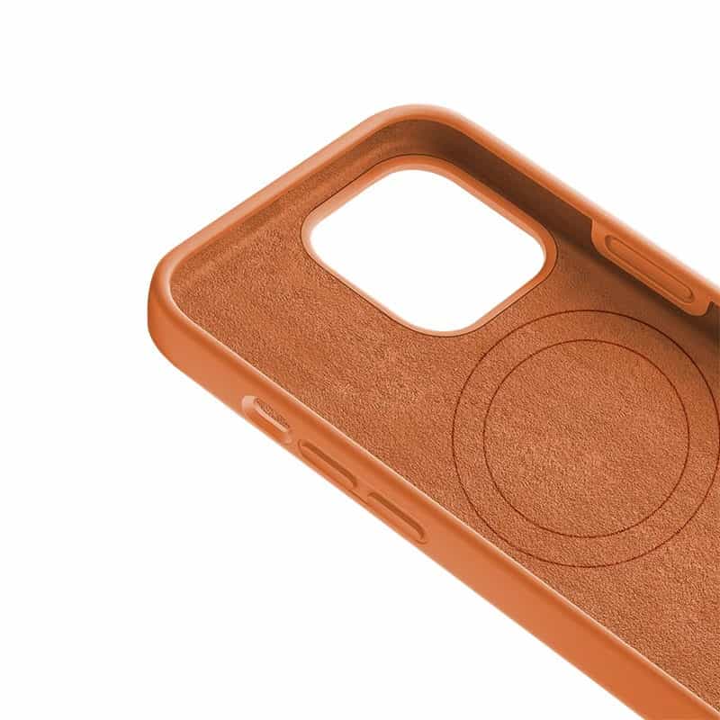 Funda en Silicona Líquida Magsafe iPhone 16 Pro Max Naranja