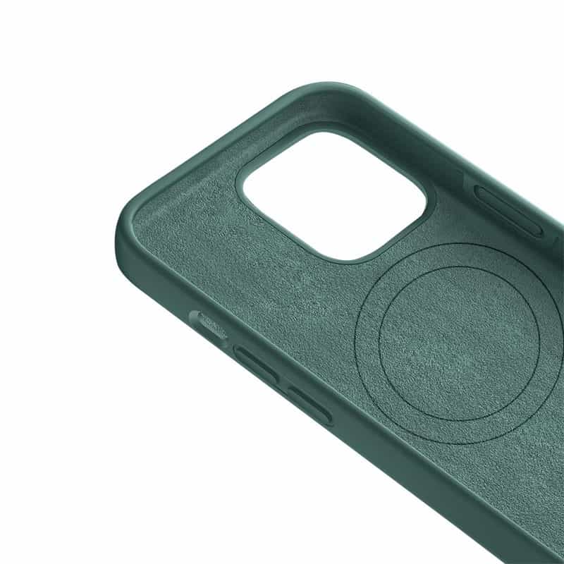 Funda en Silicona Líquida Magsafe iPhone Pro Verde Medianoche