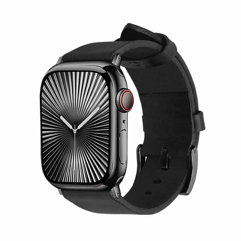 Bracelete Apple Watch em Pele 38   42mm (2024) Preto