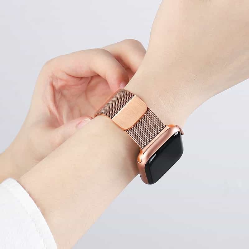 Bracelet Milanais pour Apple Watch 38/40/41mm Or Rose