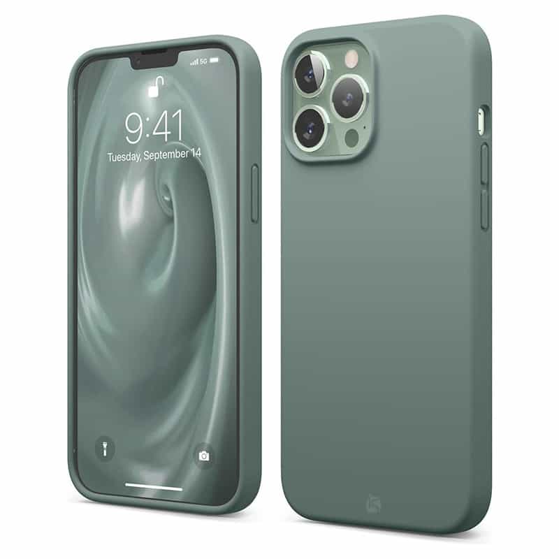 Funda en Silicona Líquida Magsafe iPhone 15 Pro Verde