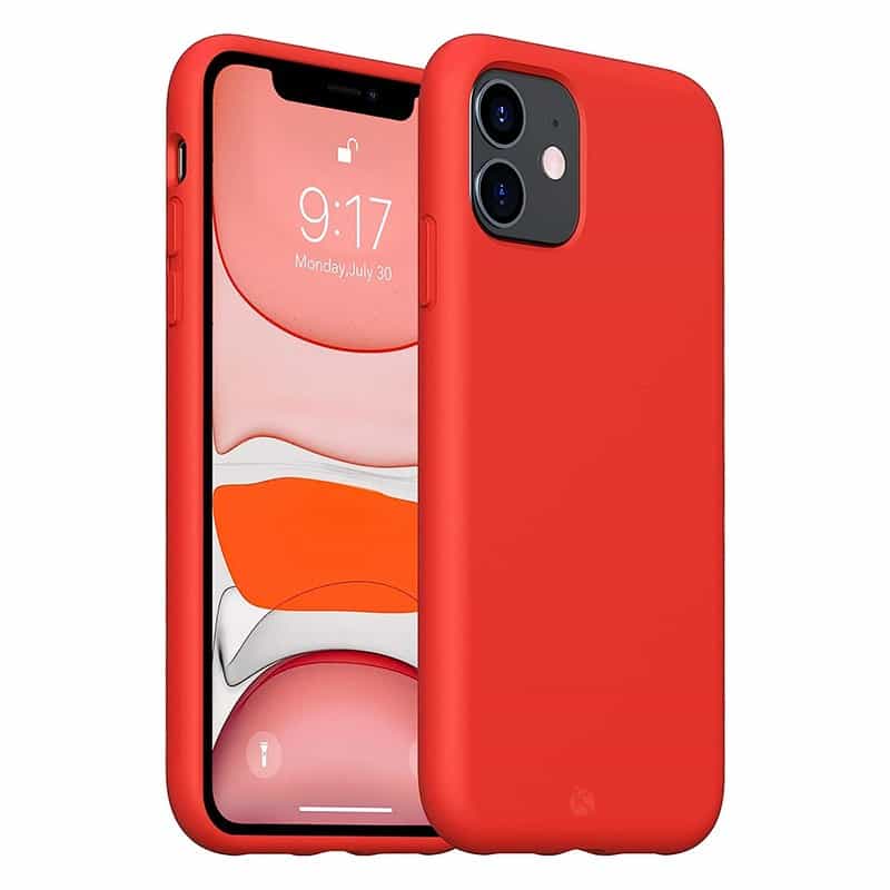 Capa Silicone Líquido Magsafe iPhone 11 Vermelho