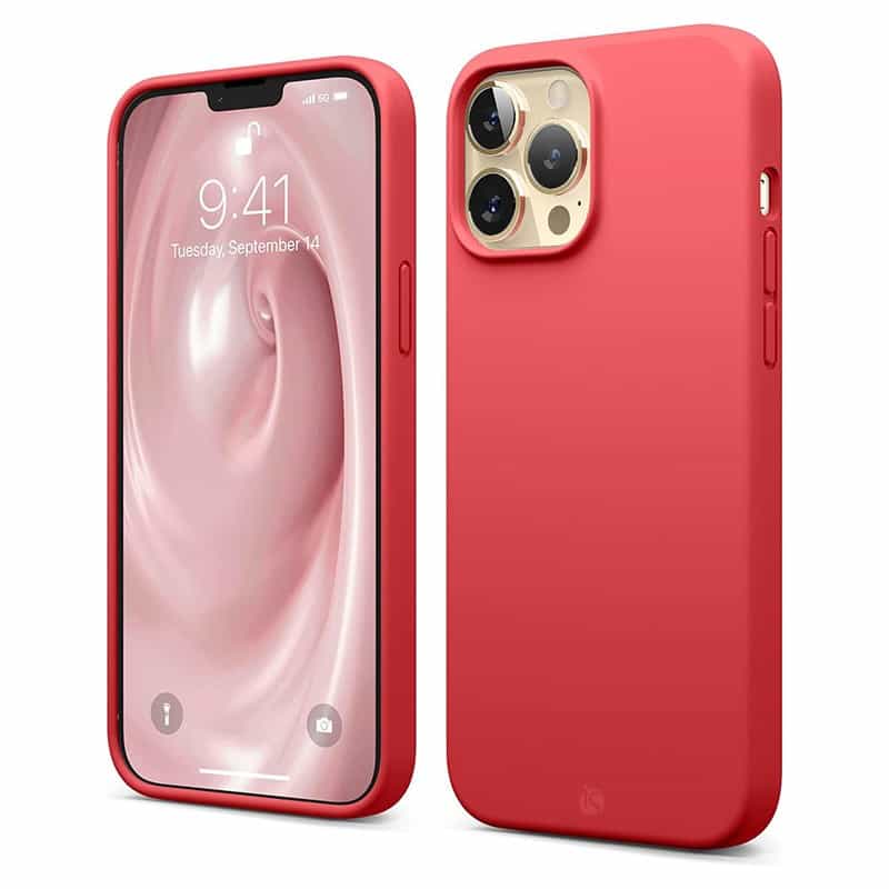 Funda en Silicona Líquida Magsafe iPhone 12 Pro Rojo