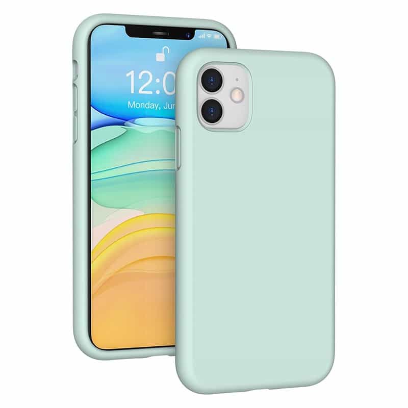 Funda en Silicona Líquida Magsafe iPhone Azul Claro 11