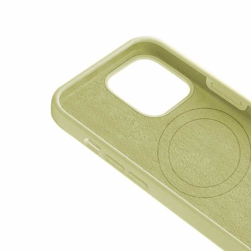 Coque en Silicone Liquide Magsafe pour iPhone 14 Pro Max Vert Clair