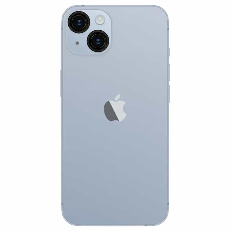 Protector de cámara iPhone 14 Purpurina Negra