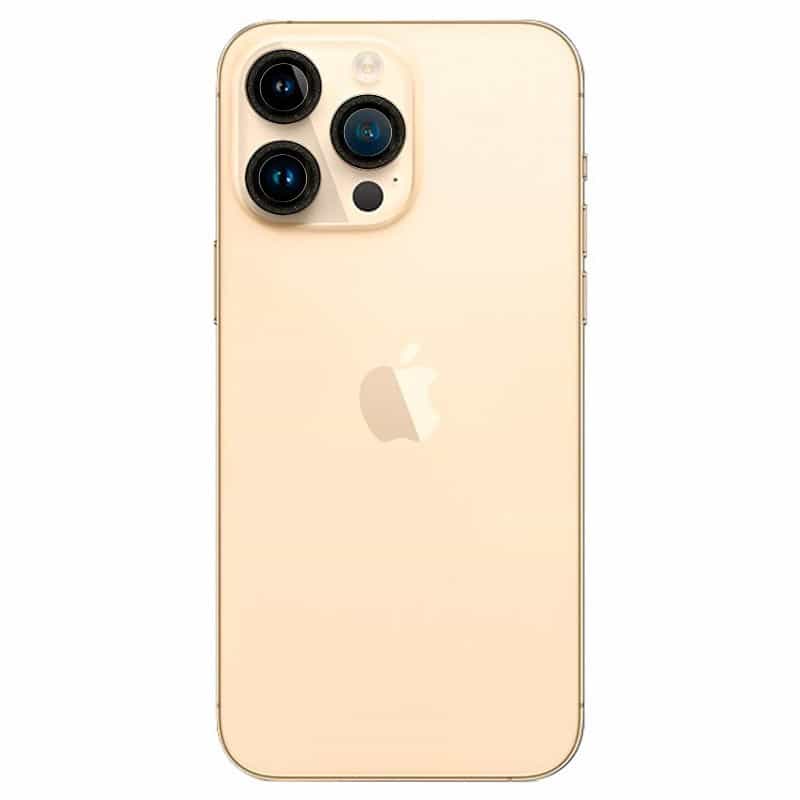 Protector de cámara iPhone 15 Pro Purpurina Negra