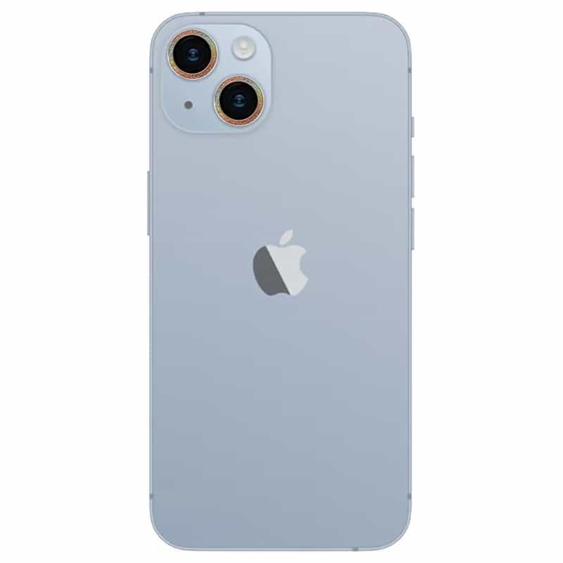 Protector de cámara iPhone 15 Purpurina colores